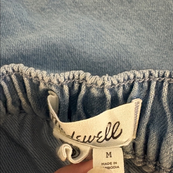 Madewell Denim Easy Jean Pull-on Jean Shorts Flat Front High Rise Retro Medium - Picture 4 of 6